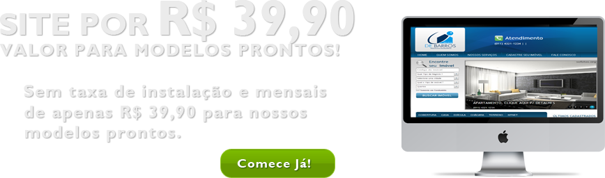 Comece agora seu Site para Imobiliria
